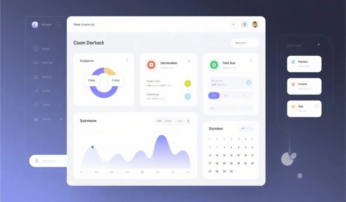 核心功能与日历视图示意图